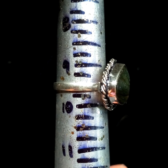 102 NWT Labradorite gemstone crystal 925 silver ring size 9.5 free shipping sale - Picture 8 of 8